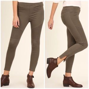 Umgee Black Moto Jeggings